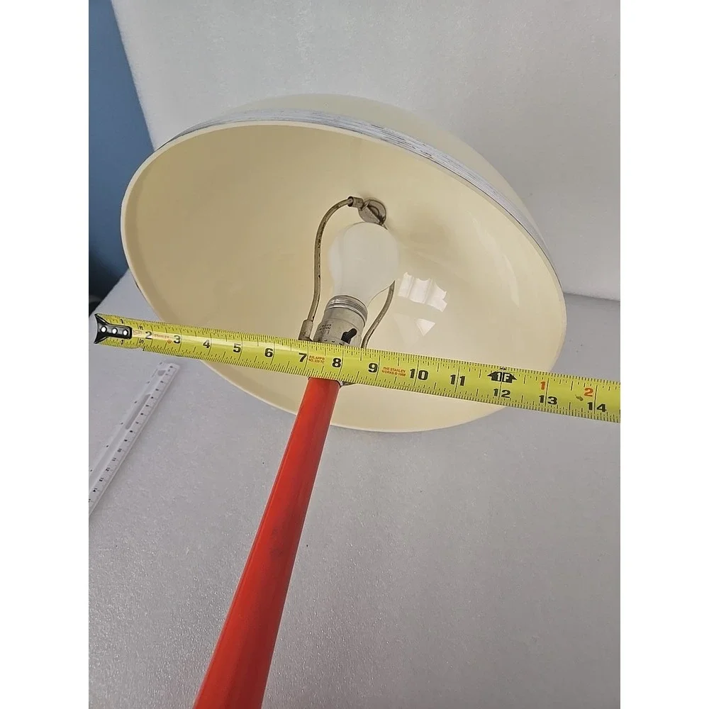Vintage Mid Century Modern Plastic Mushroom Table Lamp Retro 1960's